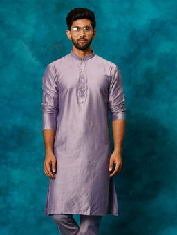 Vastramay - Mens Purple Viscose Kurta