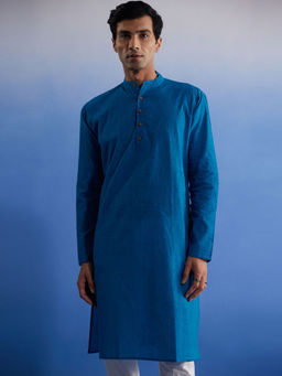 Vastramay - Mens Aqua Pure Cotton Kurta