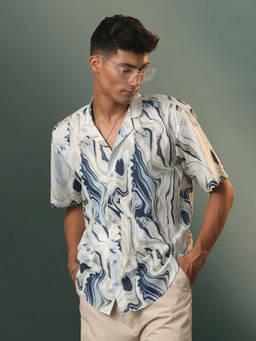 Vastramay - Mens Multi-Color Cambric Cotton Ethnic Shirt