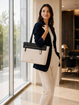 MOKOBARA - The Dawn Casual Use Tan Lines Beige Tote Bag