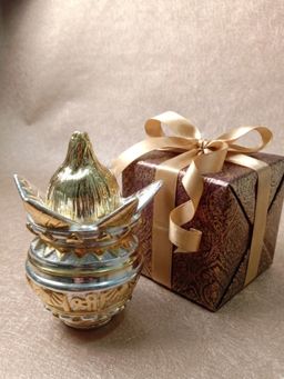 The Home Co - 999 Silver & 24K Gold Plated Mangal Kalash For Pooja