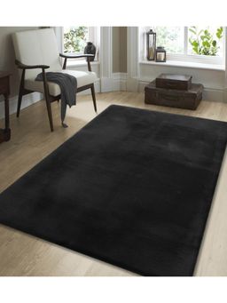 OBSESSIONS - Solid Rabit Fur Carpet Black