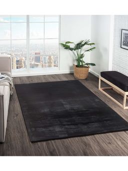 OBSESSIONS - Solid Rabit Fur Carpet Black
