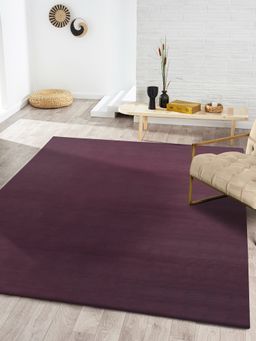 OBSESSIONS - Solid Rabit Fur Carpet Wine