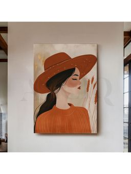 Anciq - Rustic Hat Woman Portrait Canvas Wall Art