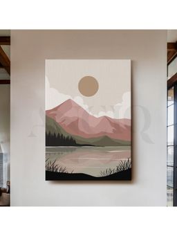 Anciq - Soft Mountain Lake Canvas Wall Art