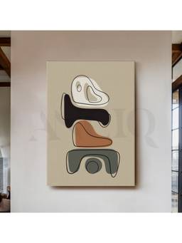 Anciq - Stacked Forms Canvas Wall Art