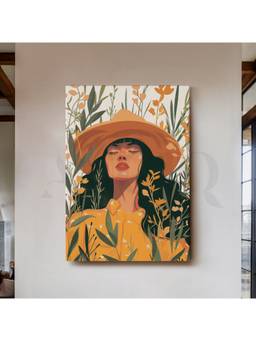 Anciq - Summer Garden Woman Canvas Wall Art