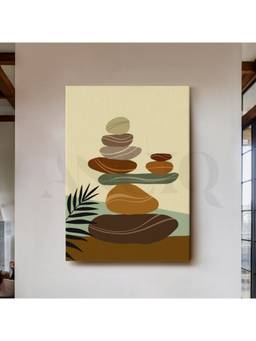 Anciq - Zen Stone Balance Canvas Wall Art