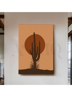 Anciq - Warm Earth-Tone Mountain Forest Canvas Wall Art
