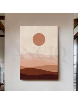 Anciq - Desert Night Cactus Line Art Canvas Wall Art