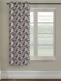 NEELA HOME - 7Ft Door Single Curtain Leaf Room Darkening - Coffee