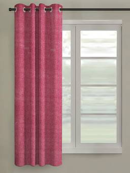 NEELA HOME - 7Ft Door Single Curtain Plain Room Darkening - Maroon