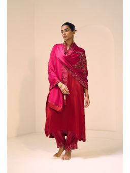 Sarang Kaur - Pink Isha Embellished Dupatta
