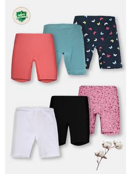 TRESNOVA - Cotton Lycra Antibacterial Cycling Shorts Print Innershorts (Pack of 6)