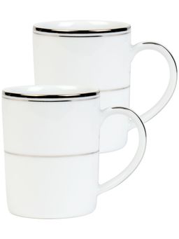 Dankotuwa - Porcelain Platinum Crafted Coffee Mugs 250 ml (Set of 2) (Infinity Platinum)