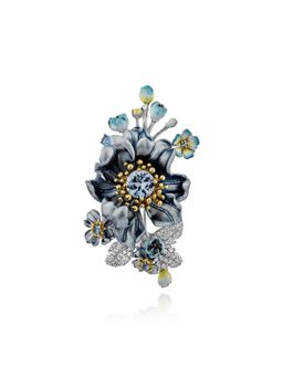 MISS JO - Blue Periwinkle Bloom Brooch