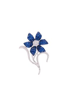 MISS JO - Blue Celestial Petal Brooch