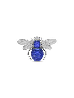 MISS JO - Blue Enchanted Hive Honey Bee Brooch