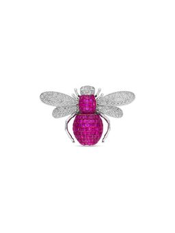 MISS JO - Pink Enchanted Hive Honey Bee Brooch