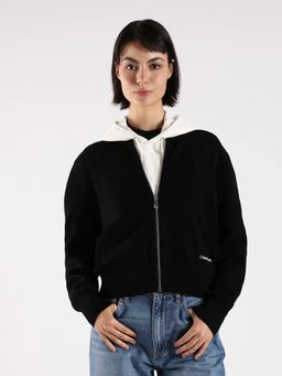 Calvin Klein - Black Viscose Solid Sweatshirt