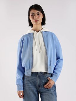 Calvin Klein - Blue Viscose Solid Sweatshirt