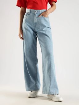 Calvin Klein - Blue Wide Leg Fit High Rise Jeans