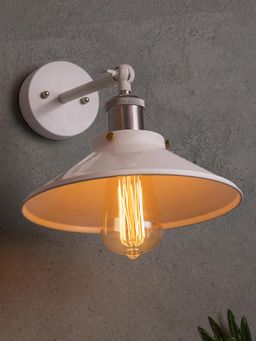 Homesake - White Wall Cone Nickel Hanging Light