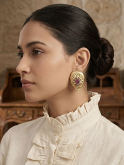 ZAZA BY SOMYA - The Sculpted Knot Golden Earrings