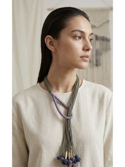 ZAZA BY SOMYA - The Loop Theory Green Necklace