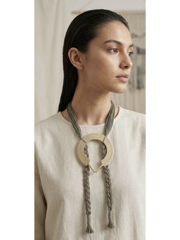 ZAZA BY SOMYA - The Orbit Bolo Grey Necklace