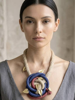 ZAZA BY SOMYA - The Threaded Bloom Multicolor Necklace