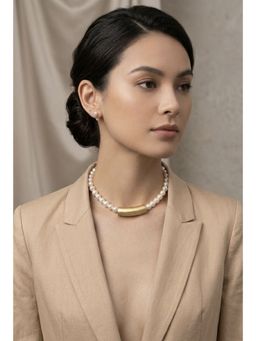 ZAZA BY SOMYA - The Goldenen Pill White Choker