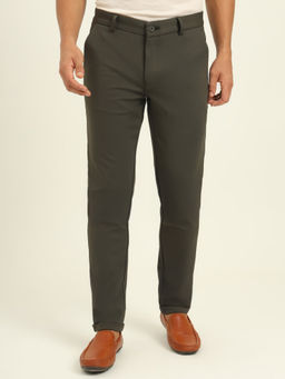 JadeBlue - Olive Nylon Stretch Casual Trouser