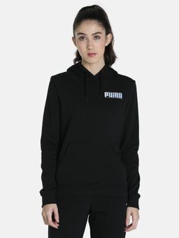 Puma - Graphic Womens Black Hoodie