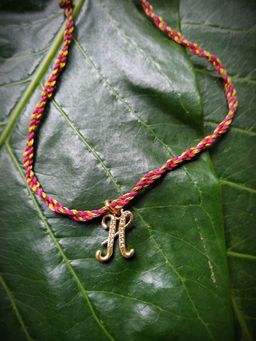 Digital Dress Room - Letter H Name Rakhi Designs Personalized Alphabet Gold Plated Customized Ad