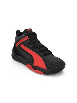 Puma - Rebound Future EVO Core Unisex Black & Red Sneakers
