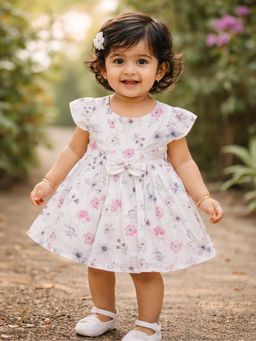 Mi Arcus - Cotton Printed Cap Sleeves Frock