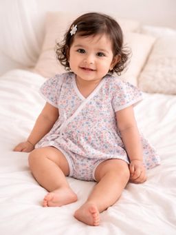 Mi Arcus - Printed Cotton Knitted Top and Bloomer for Baby Girls