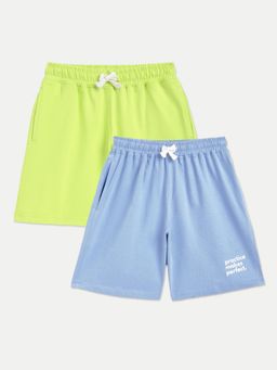 Campana - Boys 100% Cotton Knit Shorts - Black and Green