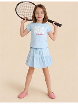 U.S. POLO ASSN. - Girls Typographic Printed Regular Fit Top