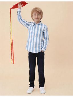 U.S. POLO ASSN. - Boys Vertical Striped Regular Fit Shirt