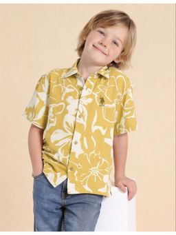 U.S. POLO ASSN. - Boys Floral Printed Boxy Fit Shirt