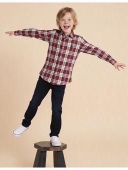 U.S. POLO ASSN. - Boys Twill Plaid Checked Shirt
