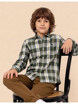 U.S. POLO ASSN. - Boys Twill Plaid Checked Shirt