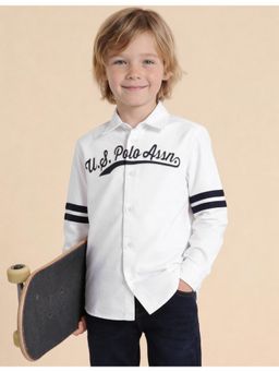 U.S. POLO ASSN. - Boys Brand Printed Oxford Shirt