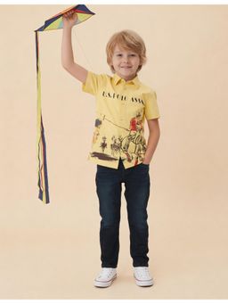 U.S. POLO ASSN. - Boys Graphic Brand Printed Regular Fit Shirt