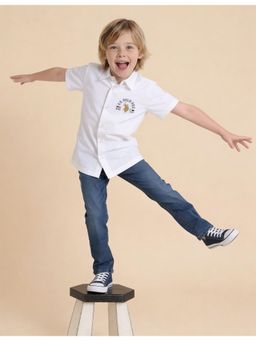 U.S. POLO ASSN. - Boys Graphic Brand Printed Regular Fit Shirt