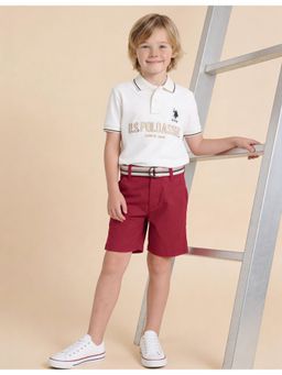 U.S. POLO ASSN. - Boys Solid Relaxed Fit Shorts