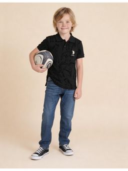 U.S. POLO ASSN. - Boys Graphic Printed Regular Fit Polo T-shirt